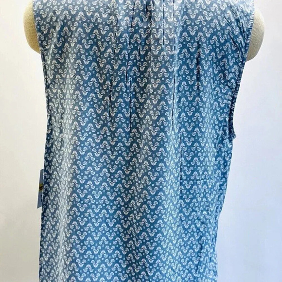 NWT CROFT&BARROW Women Sleeveless Pullover Keyhole Neckline Floral Shirt Sz PXXL - Picture 7 of 13